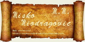 Miško Miodragović vizit kartica
